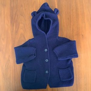 Baby gap hooded sweater blue 3-6 months